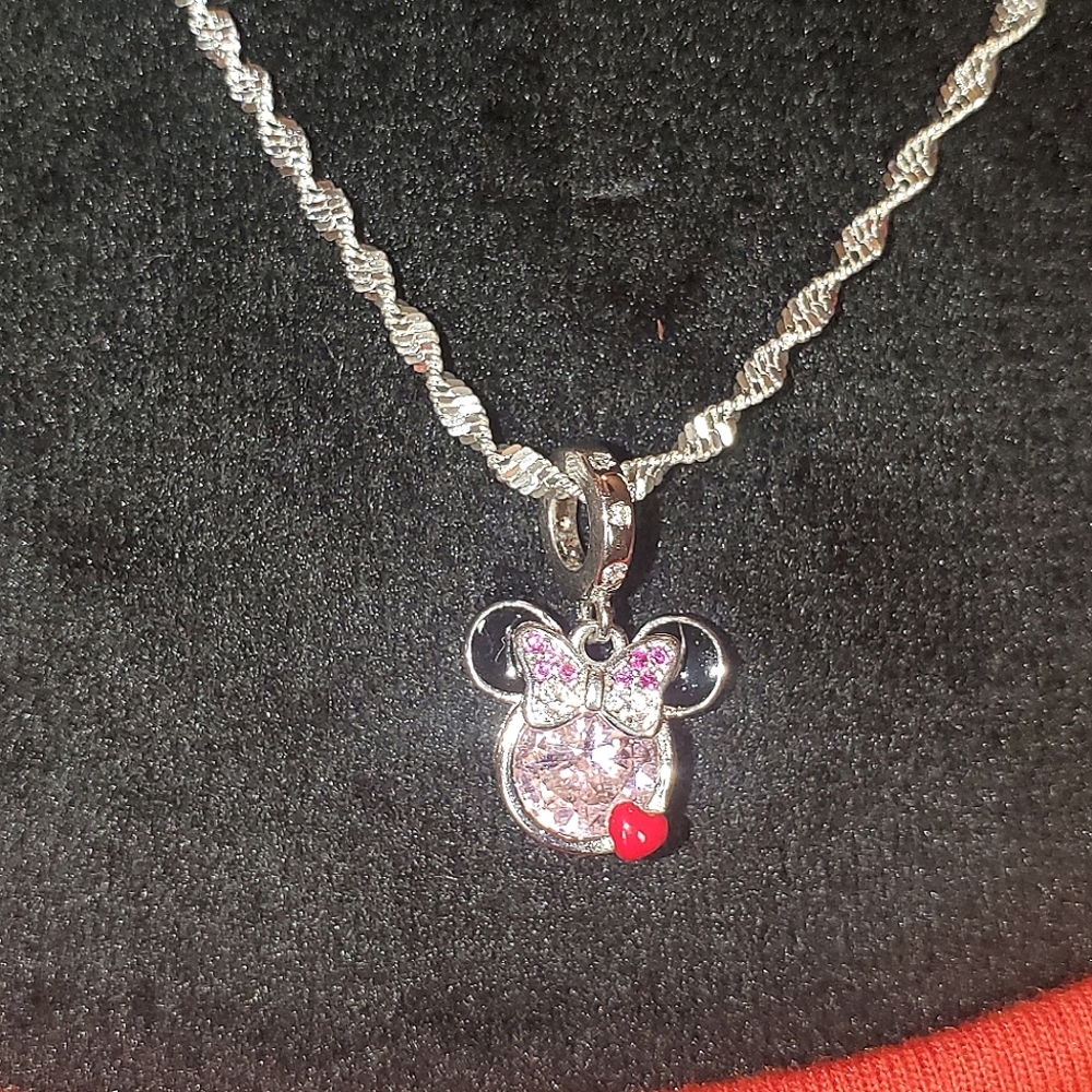 Minnie 925 Sterling Silver Necklace 18in